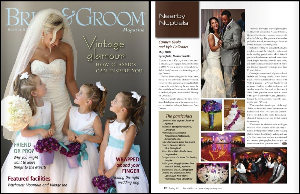 featured in Bride & Groom Magazine 