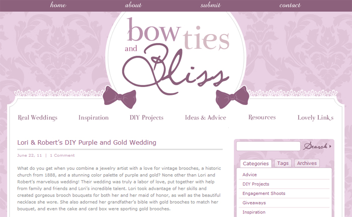 Featured on Bow Ties & Bliss
